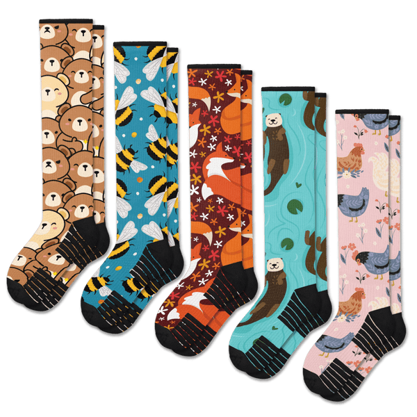 Fan Favorites Compression Socks 5-Pack Bundle