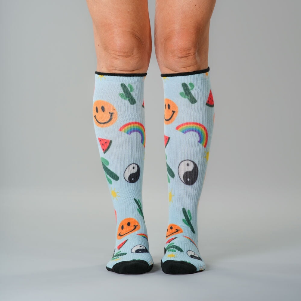 Happy Vibes Compression Socks 5-Pack Bundle