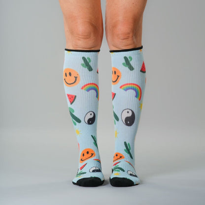 Happy Vibes Compression Socks 5-Pack Bundle