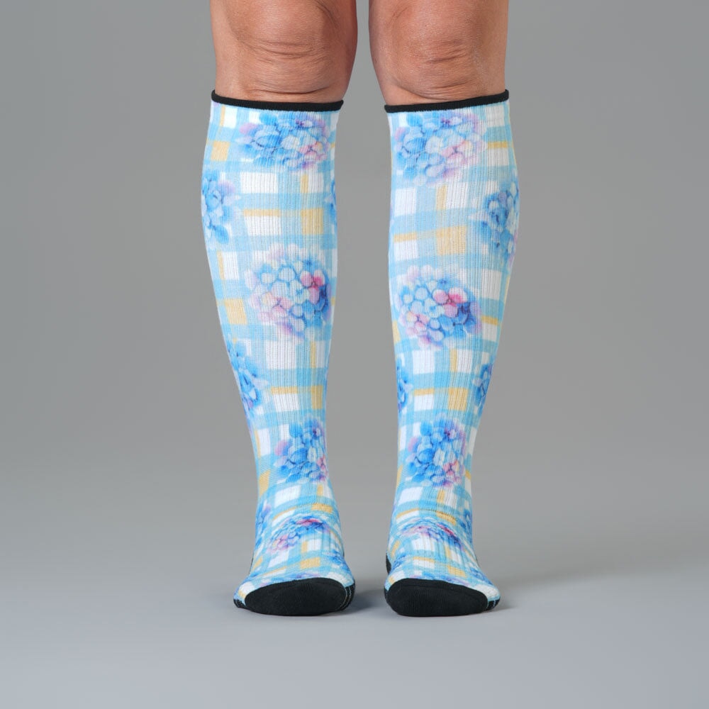 Gingham Garden Compression Socks 5-Pack Bundle
