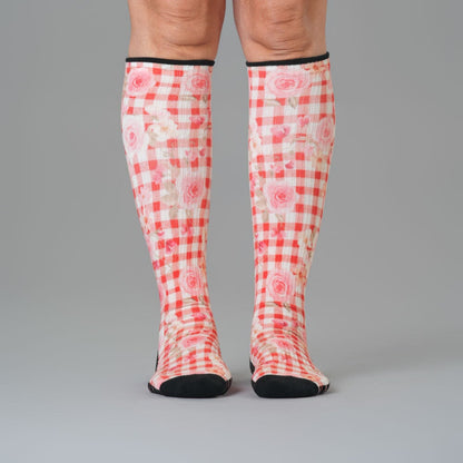 Gingham Garden Compression Socks 5-Pack Bundle