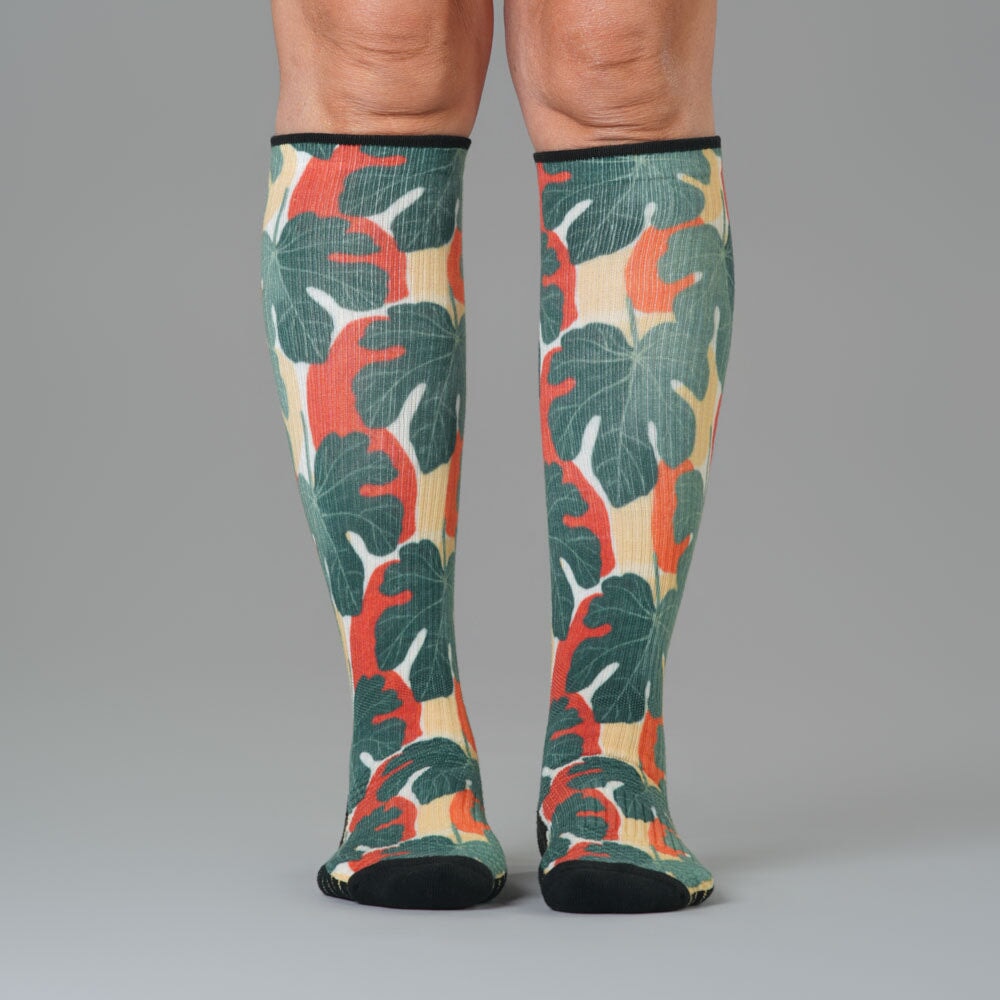 Jungle Leaves Compression Socks