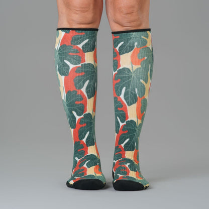 Jungle Leaves Compression Socks