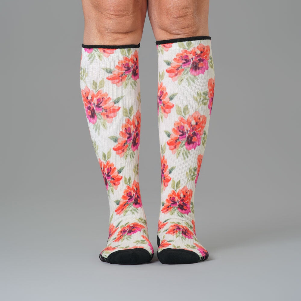 Pastel Petals Compression Socks