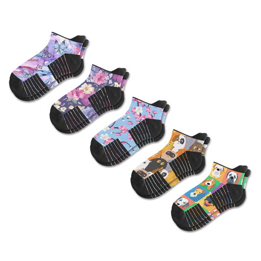 Pet Garden Ankle Compression Socks 5-Pack Bundle