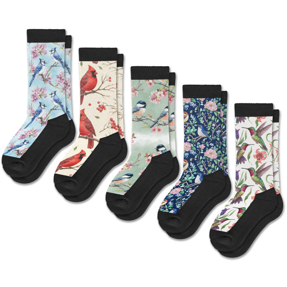 Backyard Birds EasyStretch™ Socks 5-Pack Bundle