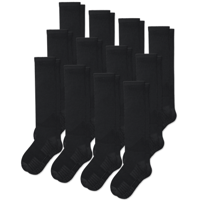 Black Compression Socks Bundle 12-Pack