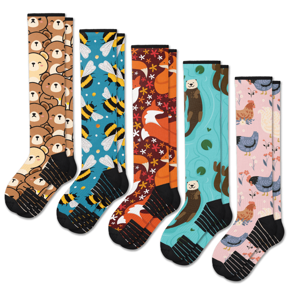 Fan Favorites Compression Socks 5-Pack Bundle