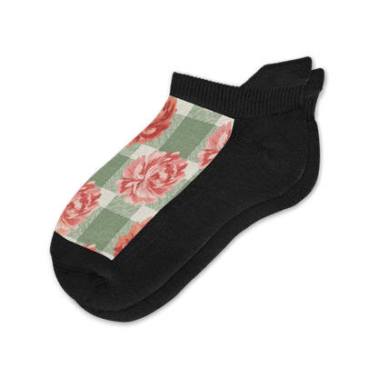 Peony Blooms Ankle Socks